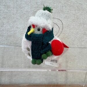 Wondershop Christmas Bird Ornament Red White Winter Scarf Hat 2023